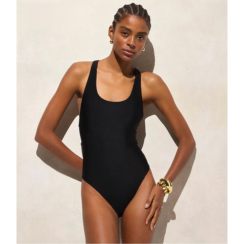 NWT J. Crew Gail One-piece Classic Sculpt Black